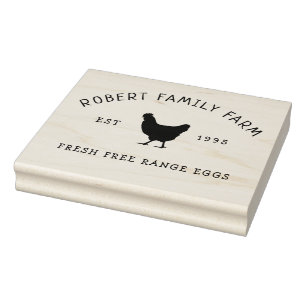 Custom Branded Family Farm Egg Carton Stamp