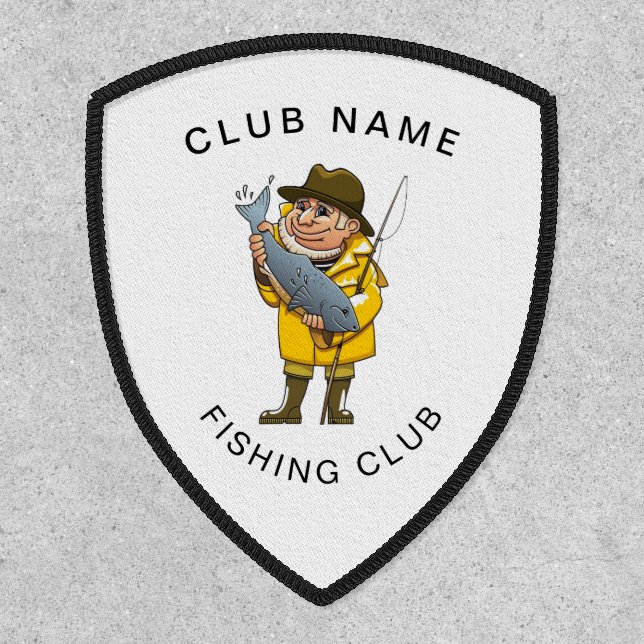 Custom Branded Fishing Club Name Fish Bait Patch (Front)