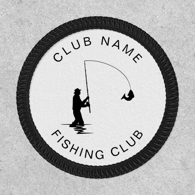 Custom Branded Fishing Club Name Fish Taking Patch (Front)