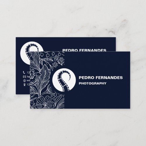 Custom Branded Floral Photography Business Card