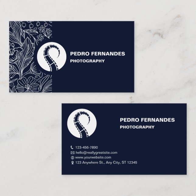 Custom Branded Floral Photography Business Card (Front/Back)