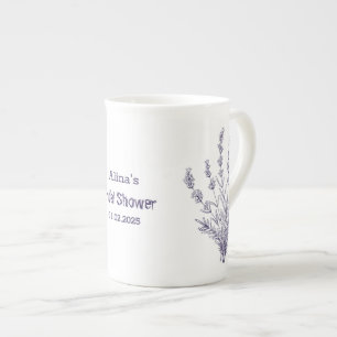 Custom Branded French lavender flowers Bone China Mug