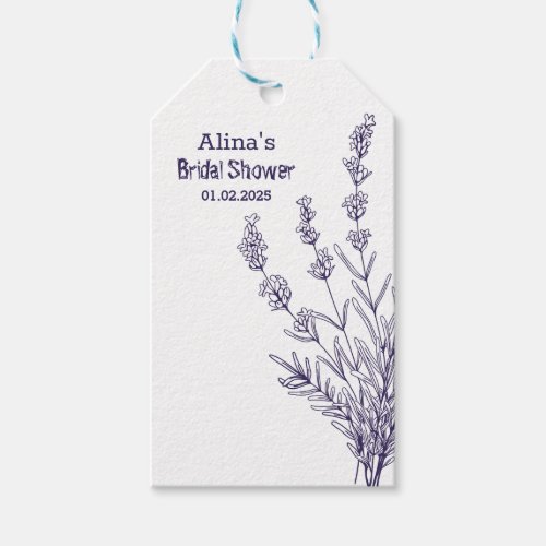 Custom Branded French lavender flowers Gift Tags 