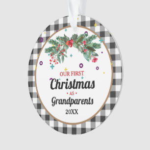 Custom Branded Grandparent's First Christmas Ornament