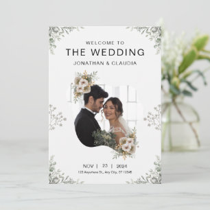 Custom Branded Gray Modern Wedding Invitation