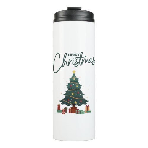 Custom Branded Green Yellow Christmas Insulated  Thermal Tumbler