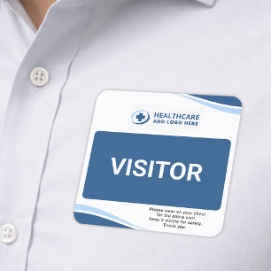 Custom Branded Healthcare Visitor Tag Stickers