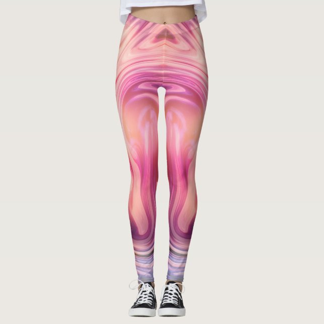 Custom Branded Large Diagonal Gradient Stripe Leggings (Front)