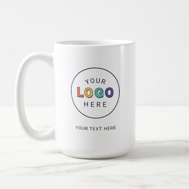 Custom Branded Logo Business  Coffee Mug (Left)