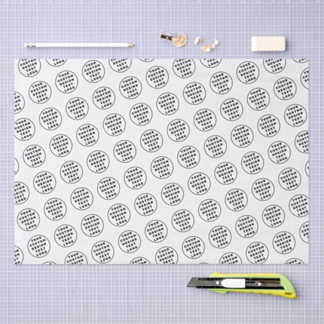 Custom Branded Logo Business Company Packaging  Tissue Paper (Craft)