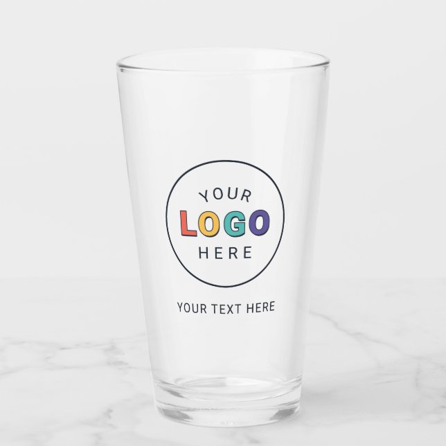 Custom Branded Logo Business  Glass (Front)