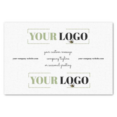 Custom branded logo message and website tissue paper