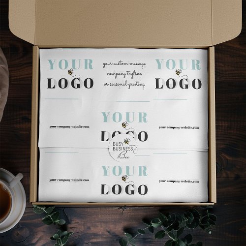 Custom branded logo message and website tissue paper