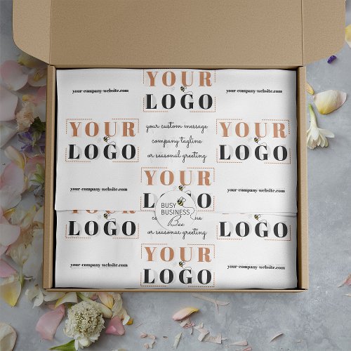 Custom branded logo message and website tissue paper