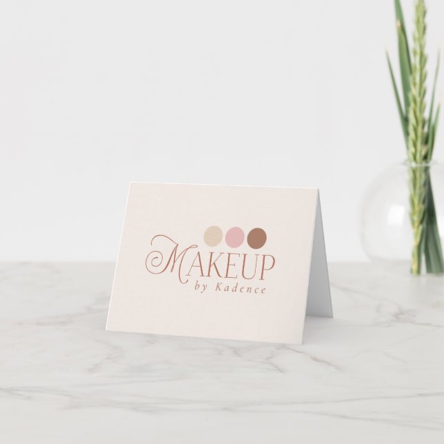 Custom Branded Makeup Artist Thank You Card (Front)