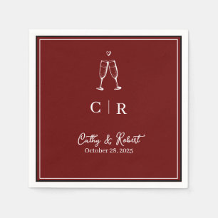 Custom Branded Minimal and Chic Wedding Napkins