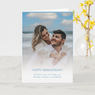 Custom Branded Modern Anniversary Photo Card