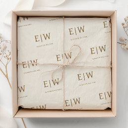 Custom Branded Monogram Business Company Packaging Tissue Paper
