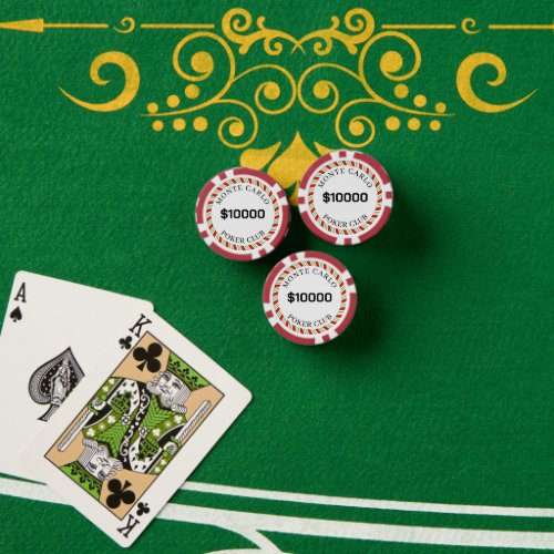 Custom Branded Monte Carlo Smooth 10000 14 Gram  Poker Chips