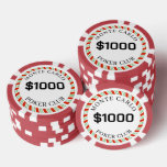 Custom Branded Monte Carlo Smooth $1000 14 Gram  Poker Chips
