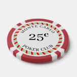 Custom Branded Monte Carlo Smooth 25 Cent 14 Gram  Poker Chips