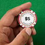 Custom Branded Monte Carlo Smooth $5 14 Gram  Poker Chips