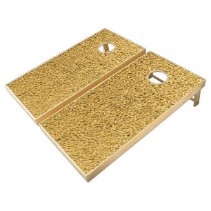 Custom Branded Natural Wood Golden Cornhole Set