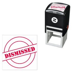 Custom Branded Office Dismissed Rubber  Self-inking Stamp
