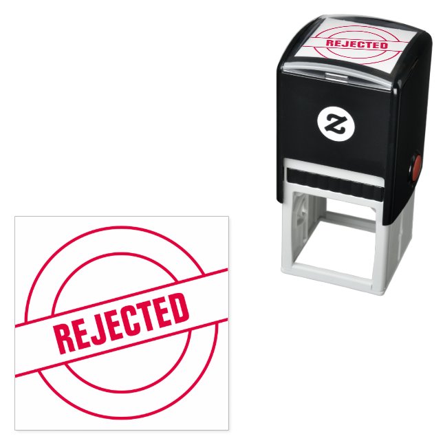 Custom Branded Office Rejected Rubber  Self-inking Stamp (In Situ)