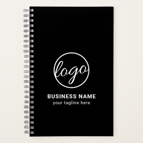 Custom Branded Promotional Logo Black Business Notebook