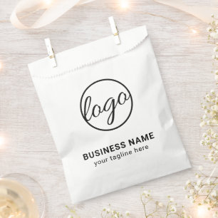 Custom Branded Simple Company Business Logo Favor Bag