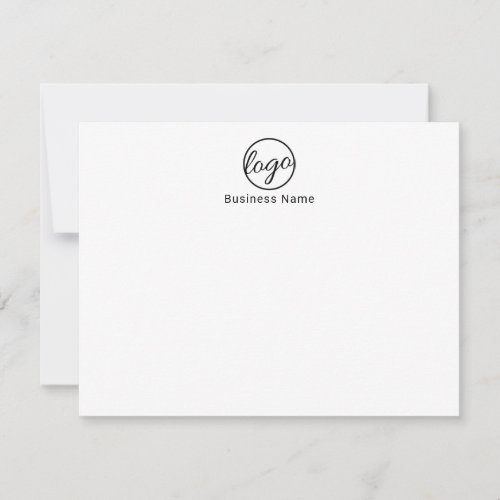 Custom Branded Simple Company Business Logo Note Card