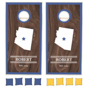 Custom Branded State of Arizona Woodgrain  Cornhole Set