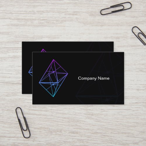 Custom Branded Tech Start_Up Black Business Card