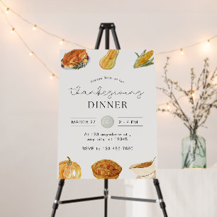 Custom Branded Thanksgiving Friendsgiving Dinner Foam Board