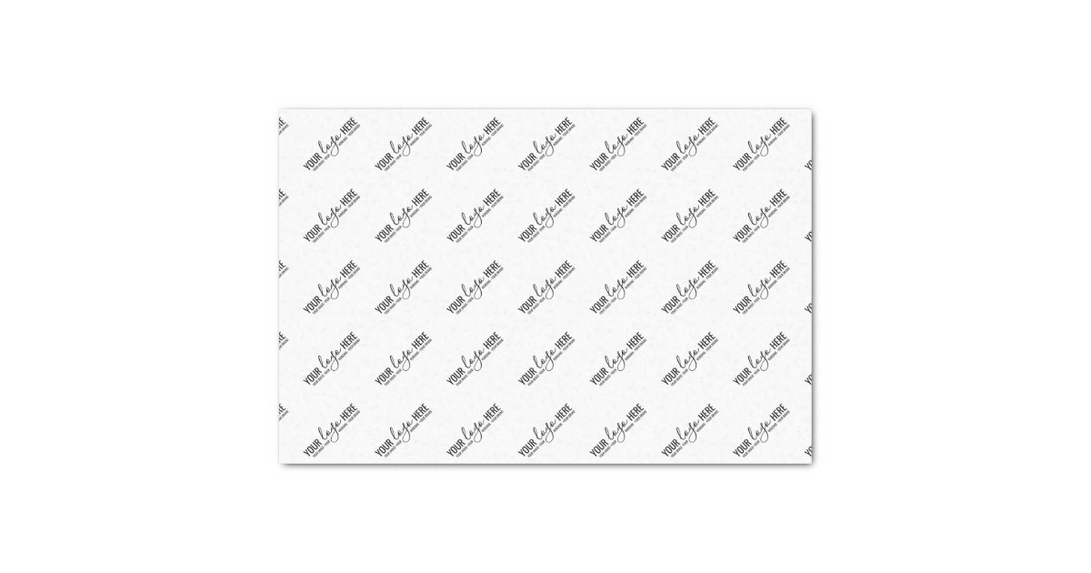 Custom Branded Tiled Logo Business Company Message Tissue Paper Zazzle