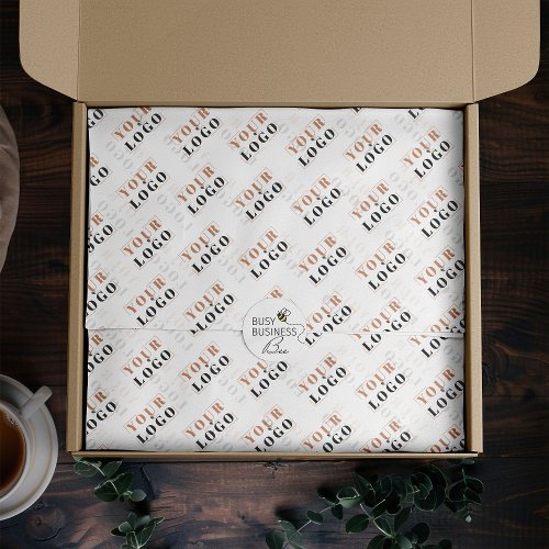 Custom branded tiled logo message tissue paper