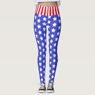 Custom Branded USA Stars and Stripes Leggings