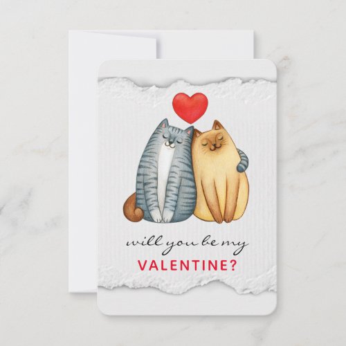 Custom Branded Valentines Day Flat Thank You Card