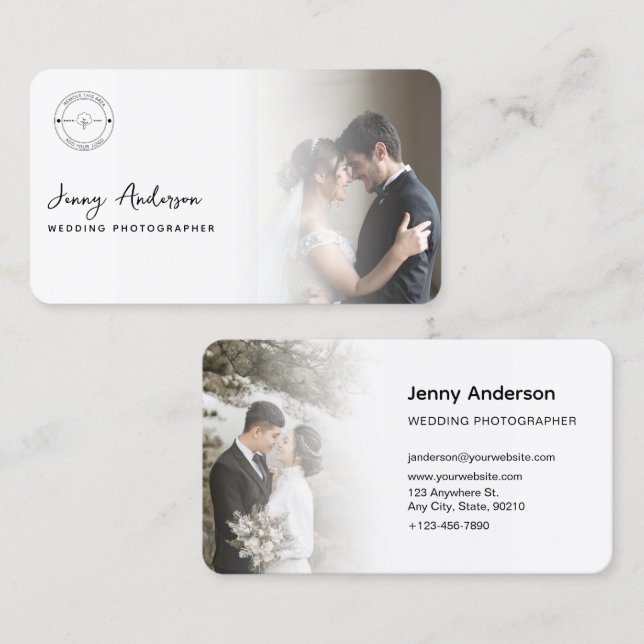 Custom Branded Wedding Photographer Business Card (Front/Back)