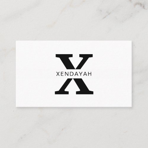 Custom Branded White and Black Minimalist Luxury Business Card