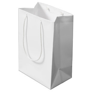 Custom Branded White Gift Bag Medium Glossy