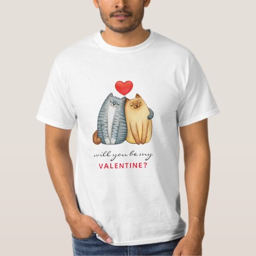 Custom Branded White Simple Valentines Day T_Shirt