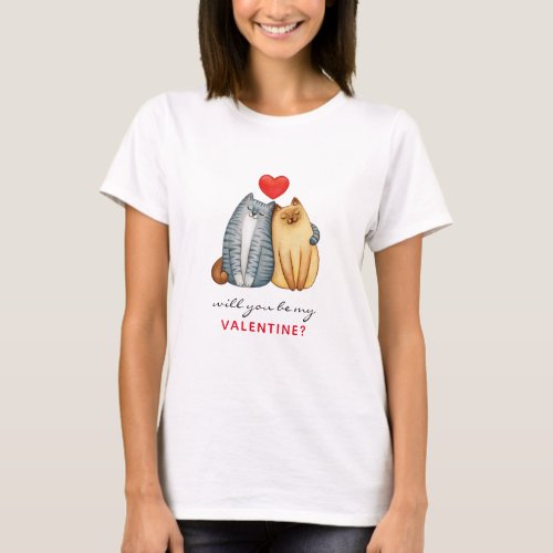 Custom Branded White Simple Valentines Day T_Shirt
