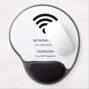 Custom Branded Wifi Network and Password  Gel Mouse Pad