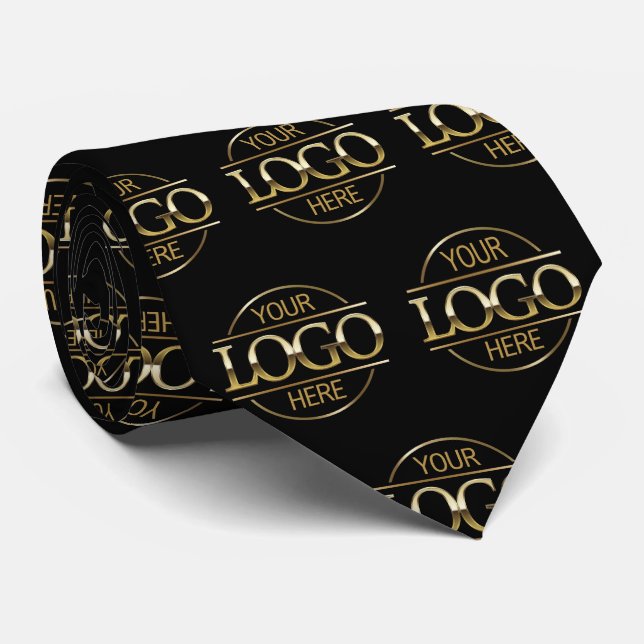 Custom Branding Business Logo Pattern Promotional Neck Tie (Rolled)