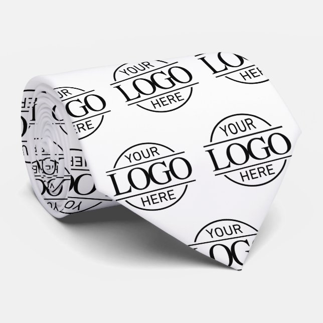 Custom Branding Business Logo Pattern Promotional Neck Tie (Rolled)
