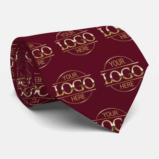Custom Branding Business Logo Pattern Promotional Neck Tie (Rolled)