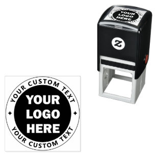 Custom Branding Business Logo Personalized Text Self-inking Stamp