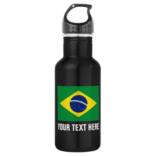 Custom Brasilian flag water bottles for Brasil